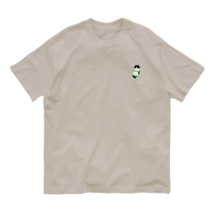 緑のビキニのねこ（小）オーガニックコットンTシャツ